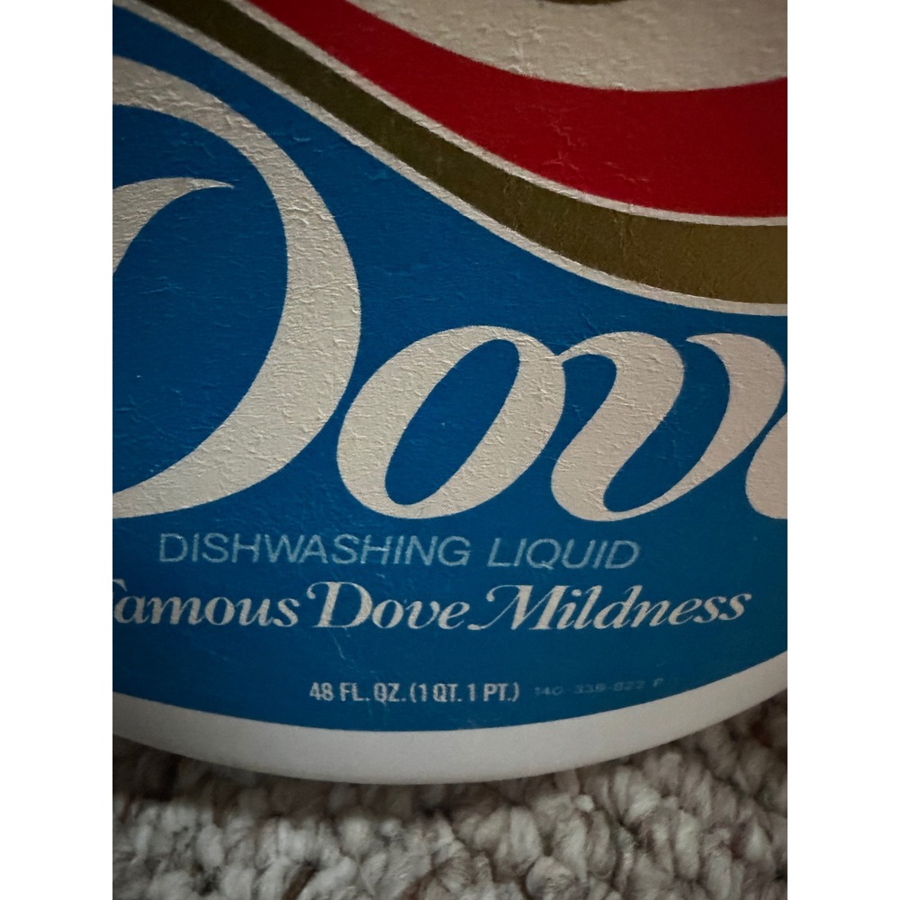 Vintage Dove Dishwashing Liquid Bottles Lot of 2 48oz Famous Dove Mildness Prop - Picture 4 of 8